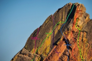 yellow streaks sport climbing